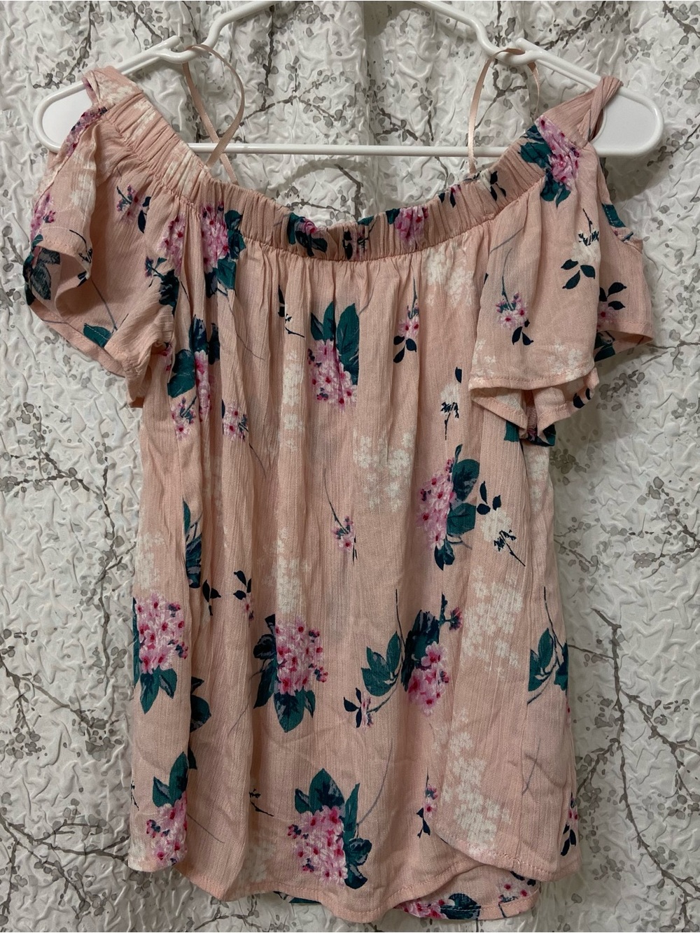One clothing Floral Off-Shoulder Pink Camisole size small